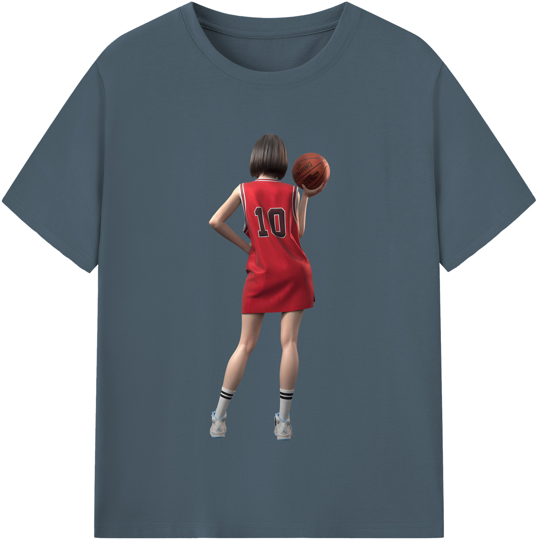 SLAM DUNK／スラムダンク 綿100％半袖Tシャツ（フロントプリント）